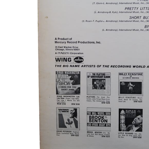 Mercury Louis Armstrong The Great Louis LP Record Vinyl SRW 16381 1968 Vintage - Picture 6 of 12